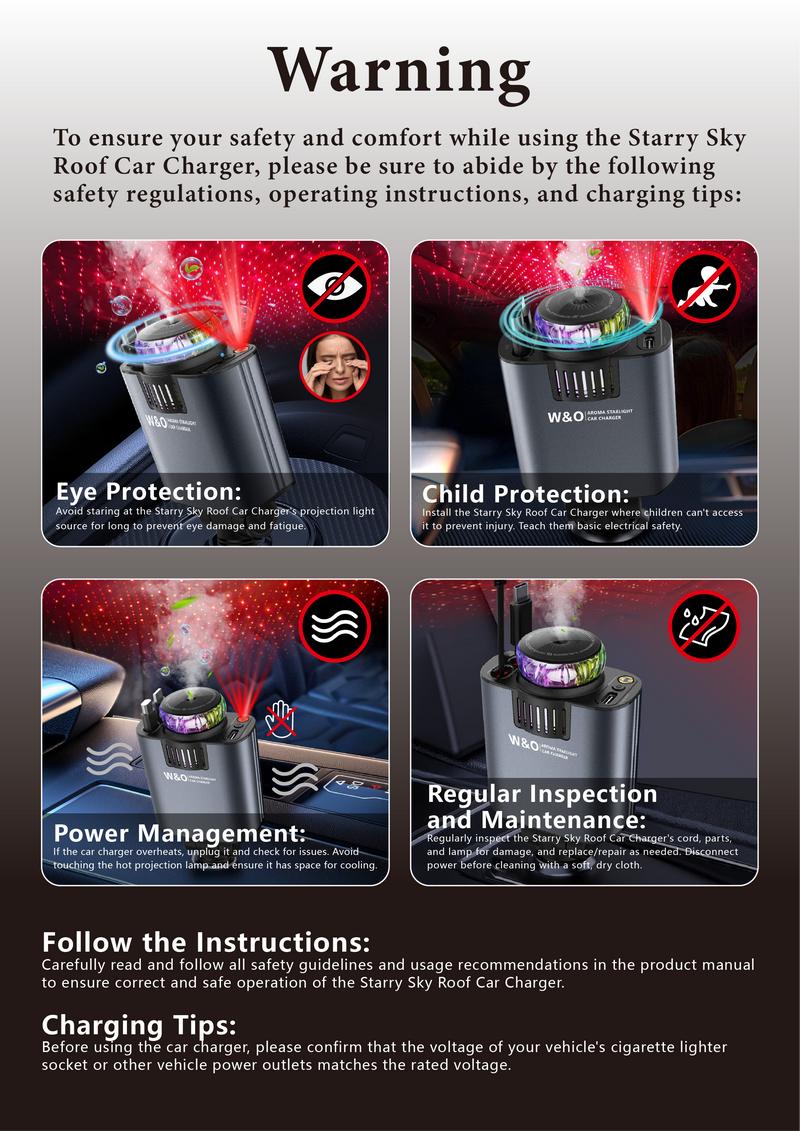 【New Airfreshener Starlight In Car Roof】5 in 1 Car Charger, Car Air Freshener with High Speed USB C Adapter with Lightning Cable & Charge Port for iPhone & Android Phone, Retractable Car Charger, Comes with 3 Bottles of Fragrance, Car Accessories