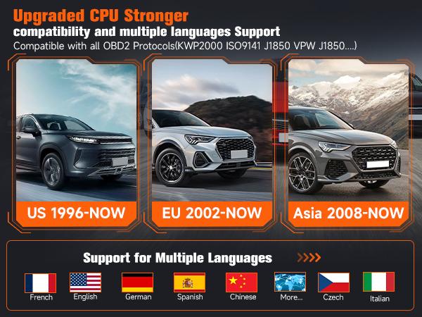 ANCEL BD200 0BD2 Scanner Bluetooth Code Reader & Check Engine Diagnostic Scan Tools with Car Battery Test, Wireless OBDII Adapter