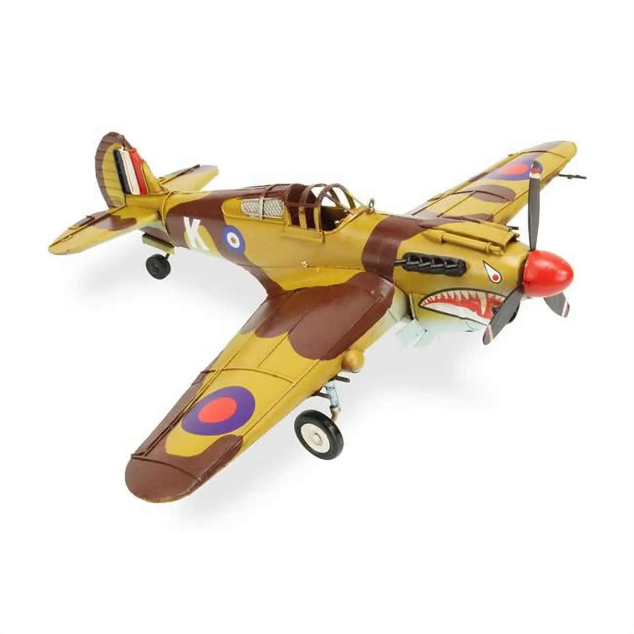 Cheungs JA-0114 WWII P-40 Fighter Aircraft Tabletop Decor - 1941S P-40 Livery, Fully Assembled Single Unit, House Decoration, Antique Vintage Style, Handcrafted, for Aviation Fans, WWII Planes Adult Collectibles