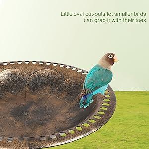 VINGLI Pedestal Bird Bath 28 Inch Antique Copper Resin Birdbaths Weather Resistant Floral Accents and Vintage Finish Garden Decor for Outdoor Lightweight Courtyard…