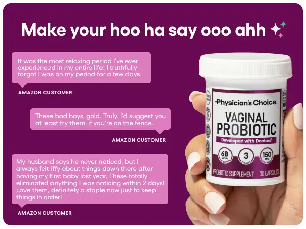 Physician's Choice Vaginal Probiotic - Odor Control, pH Balance & Daily Feminine Health Support with Cranberry and Prebiotics for Women Physician's Choice Vaginal Probiotic - Odor Control, pH Balance & Daily Feminine Health Support with Cranberry and Prebiotics for Women