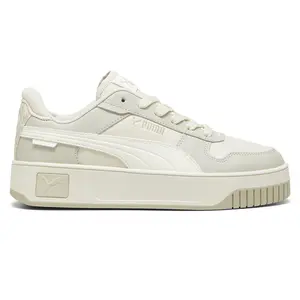 PUMA Womens Carina Street Animal Fever Lace Up Sneakers Shoes Casual - Off White