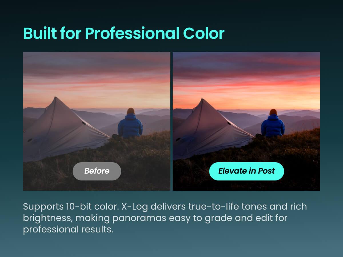 Xtra 360, 360 Camera, 8K Panoramic Video, 1-Inch Sensor Equivalent, 100MP High Resolution, Waterproof Action Camera, 105GB Built-in Storage, Bullet Time, Broad Compatibility, Vlog