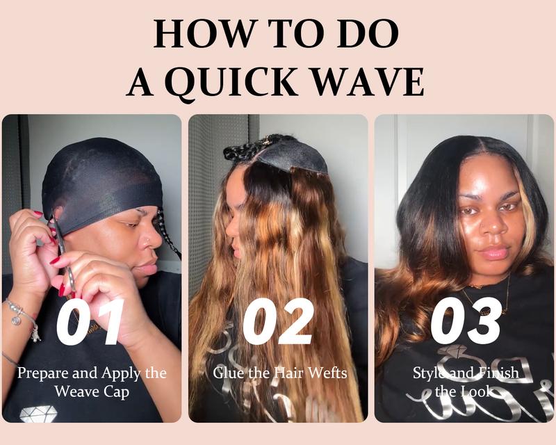 [Wequeen] Pre Colored Highlight Body Wave Human Hair Bundles Brazilian Quick Weave Budget Friendly Viral Hair Bundles Valentine Gifts