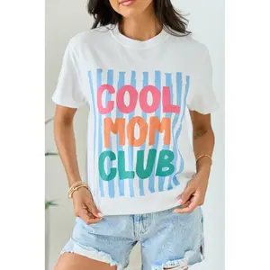 Cool Mom Club White Graphic Tee