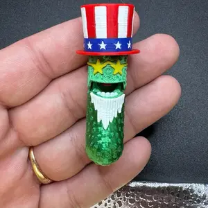 Patriotic pickle keychain
