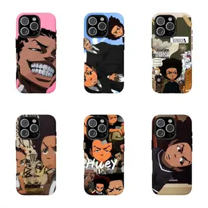 Trendy Aesthetic Boondocks Riley Cartoon Graphic Print Heavy Duty Shockproof Tough Phone Case for iPhone 11 12 13 14 15 16 17 Pro Max Plus