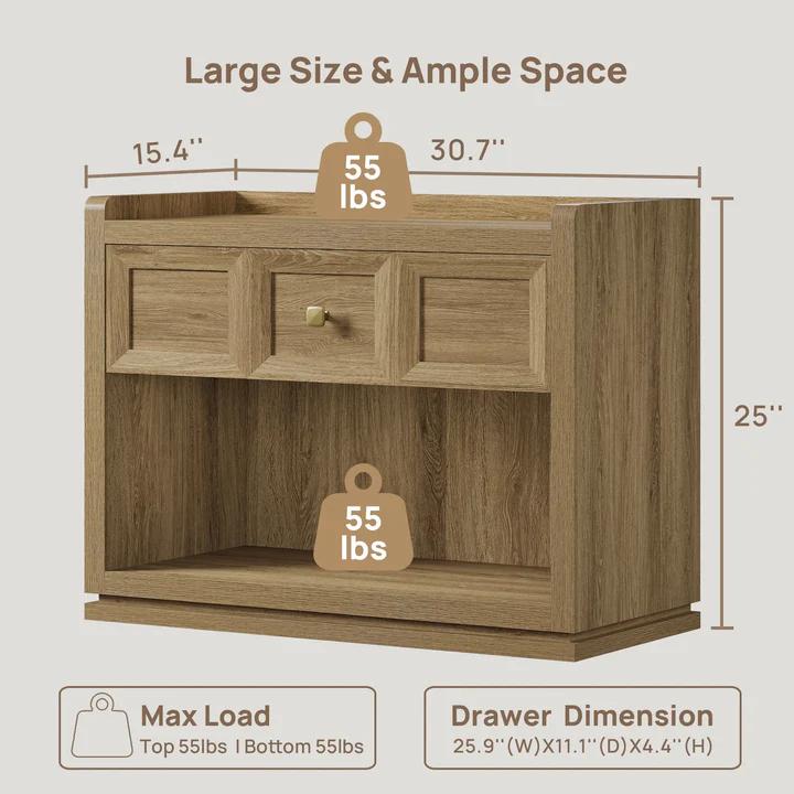 SICOTAS 6 Drawer Dresser for Bedroom-56.4" Extra-Wide Wooden Chest of Drawers with Large Storage, Long Dresser TV Stand with Drawers, Farmhouse Closet Dressers for Nursery Living Room