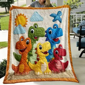 Cute Cartoon Pattern Throw Blanket, Soft Flannel, Lightweight and Portable, Perfect for Home Office Travel Camping Dormitory