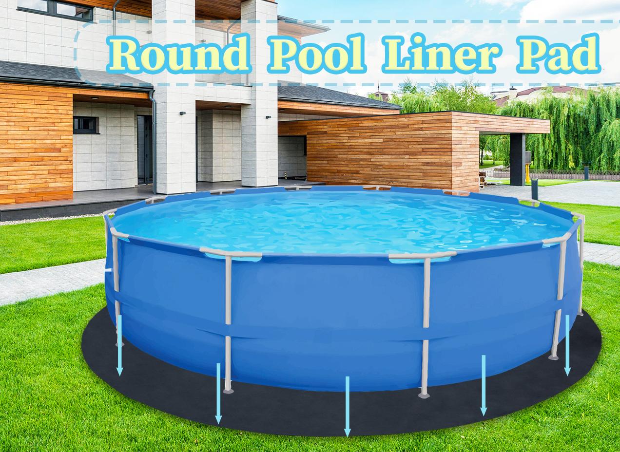 18FT Round Pool Liner Pad, Durable for Above Ground Swimming Pools, Prevent Punctures and Extend The Life of Swimming Pool or Hot Tub Liner Outdoor