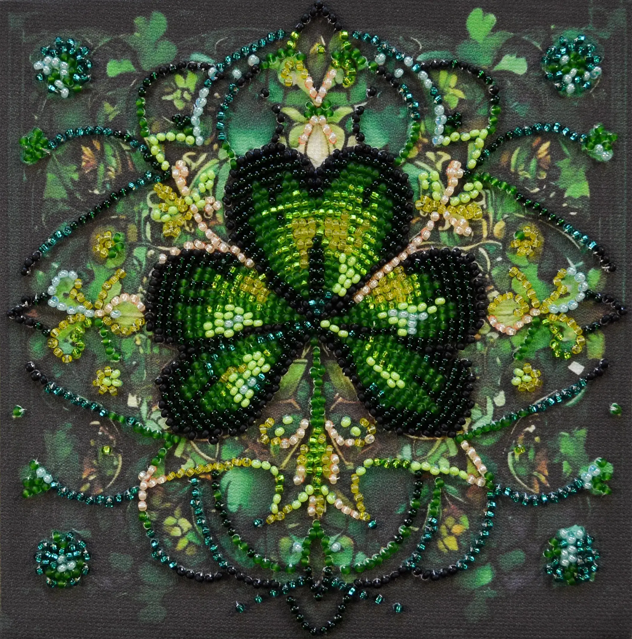 Lucky Kaleidoscope Mini Bead Embroidery Kit by Abris Art AM-251