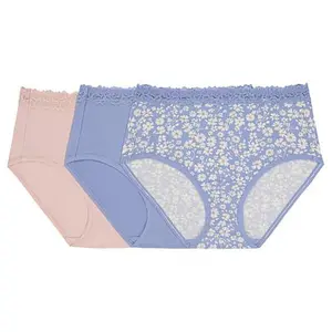 Comfort Code 3-pack Lace Trim High-Rise Brief