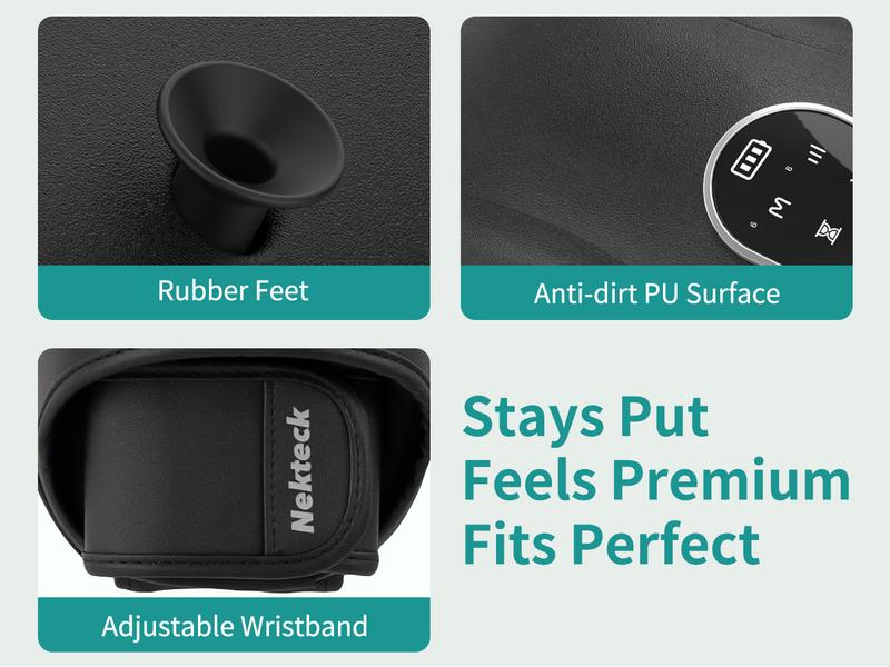 Nekteck Hand Massager with Heat and Compression, 6 Massage Mode, Massage for Wrist, Palm and Finger, Gift for Women Men (Rechargeable)