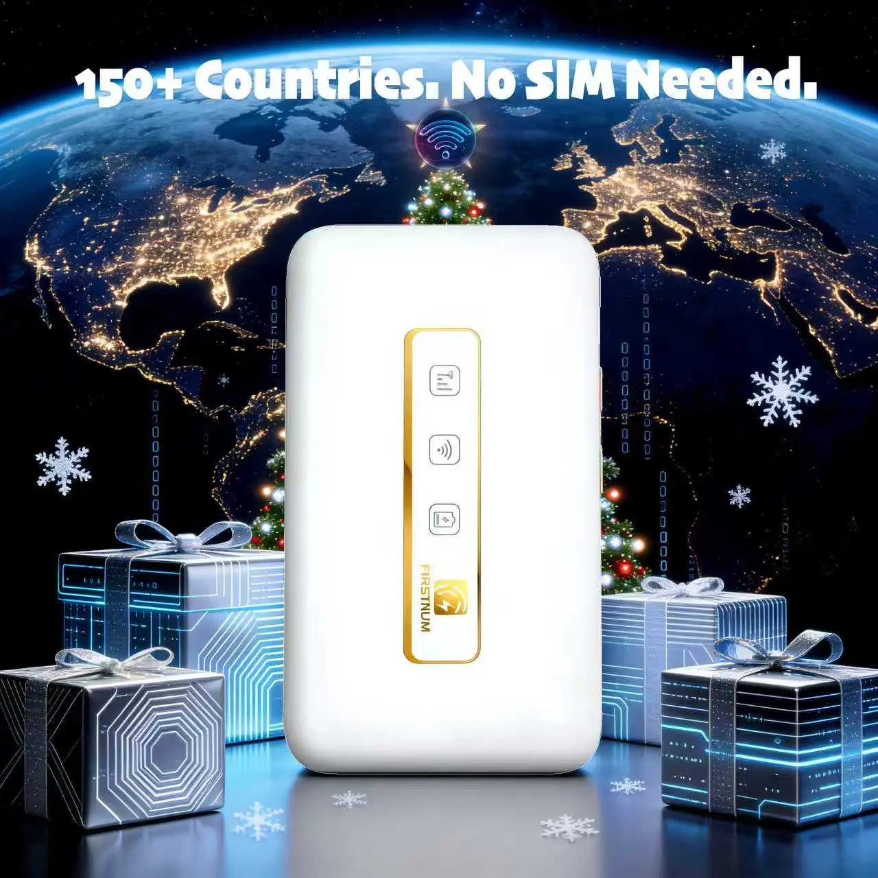 Firstnum M5 2026 Upgrade Portable WiFi Hotspot No Contract 150+ Countries for Road Trips RV Life & Outdoor Adventures Tri-Band connect device Wifi Wireless,car accessories
