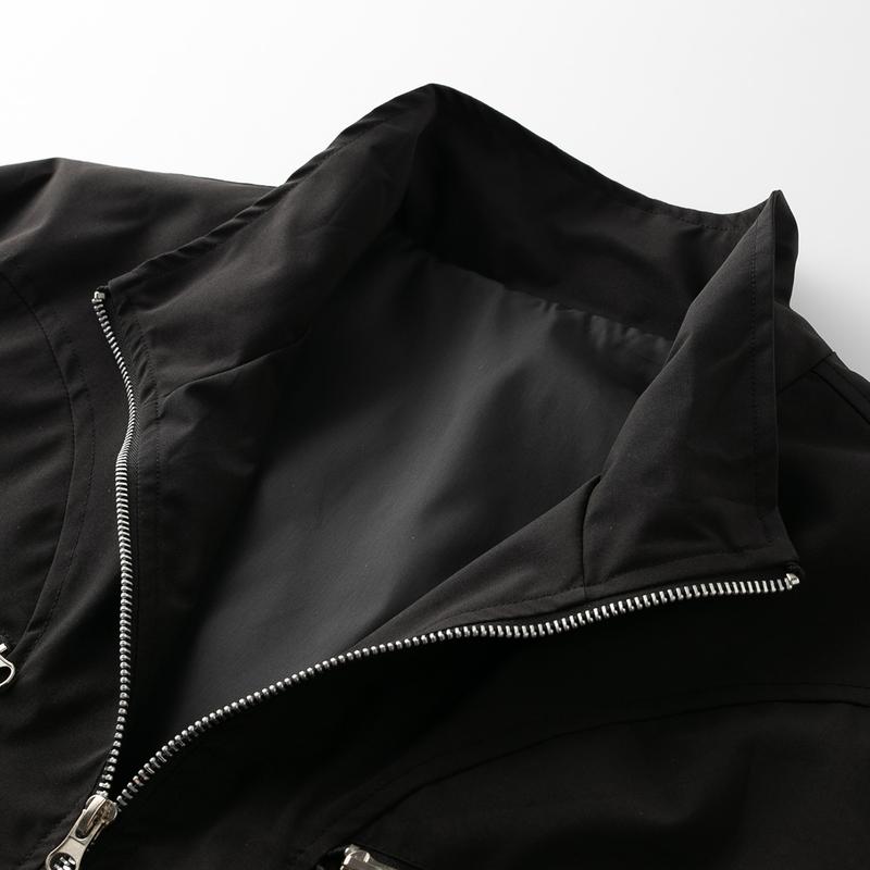 Men's multi-color stand-up collar zipper pocket jacket, scratch-resistant and wear-resistant light and thin fabric, retro commuter style, daily street, workplace leisure adaptation, simple and versatile trend