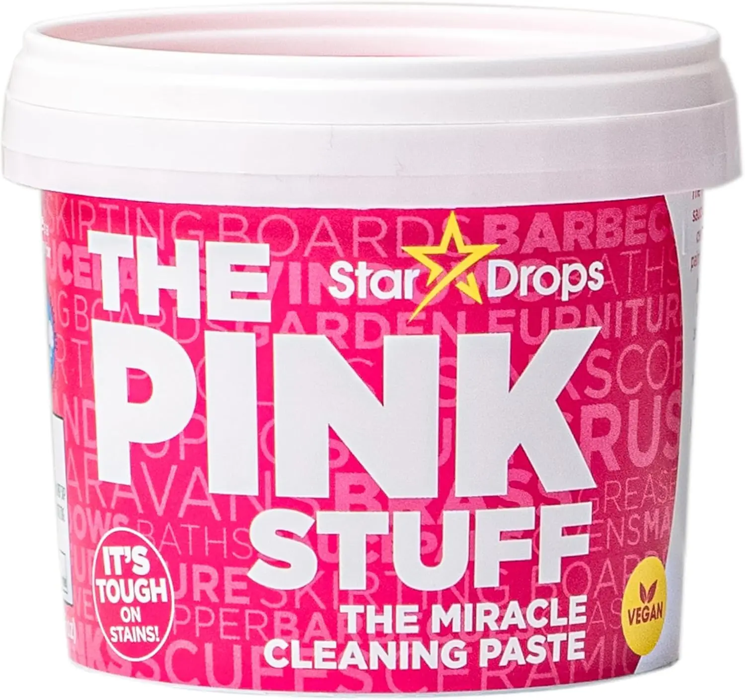 Stardrops The Pink Stuff 500g Cleaning Paste, Multi-Purpose Home Care All-Purpose Cleaner for Kitchen, Bathroom, Removes Grease, Grime, Stains from Tiles, Glass, Shower, Oven, Sink, Stainless Steel