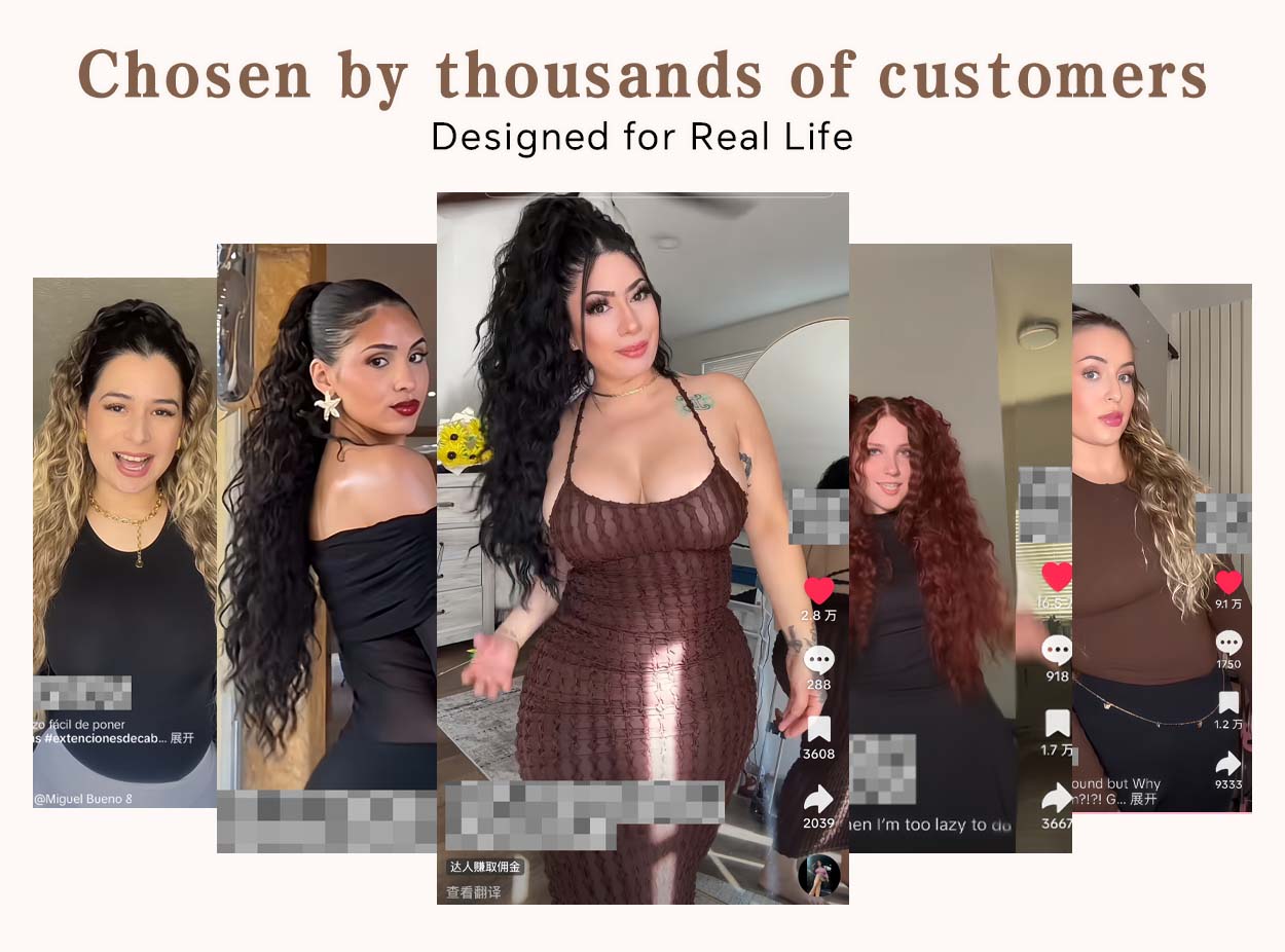 ORSUNCER Hair Extension Claw Ponytail Long Wavy Ponytail Extension Black Brown 30 Inch Curly Clip Ponytail in Hair Extensions For Women Fluffy Natural Looking Synthetic Hairpiece for Daily Use Easy To Go