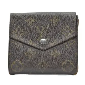 Pre-owned Louis Vuitton canvas Small Leather Goods $650 Monogram Portefeiulle Elise Trifold Wallet 823
