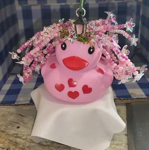 custom Made valentines day beaded bling plant rubber duck