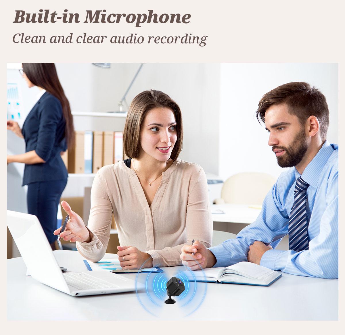 Flycloud F0 Mini WiFi Home Camera 1080P Full HD, Plug-in & Rechargeable, Night Vision, APP Alerts, Motion Detection for Home, Baby & Pet Monitor