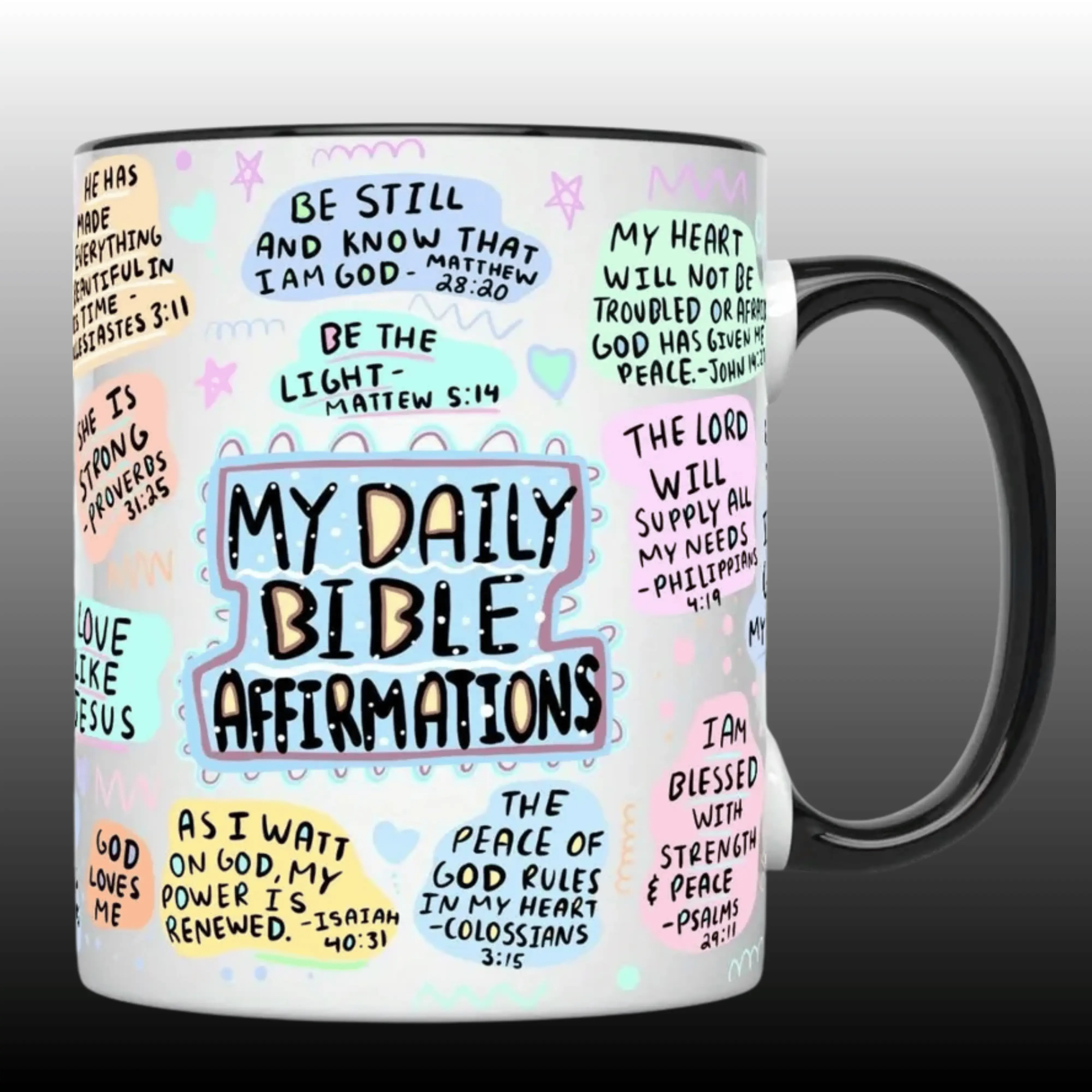 My Daily Bible Affirmations Mug, Inspirational Christian Faith Quote Coffee  Mug, Religious Scripture Gift For Women Tea Mug - TikTok Shop