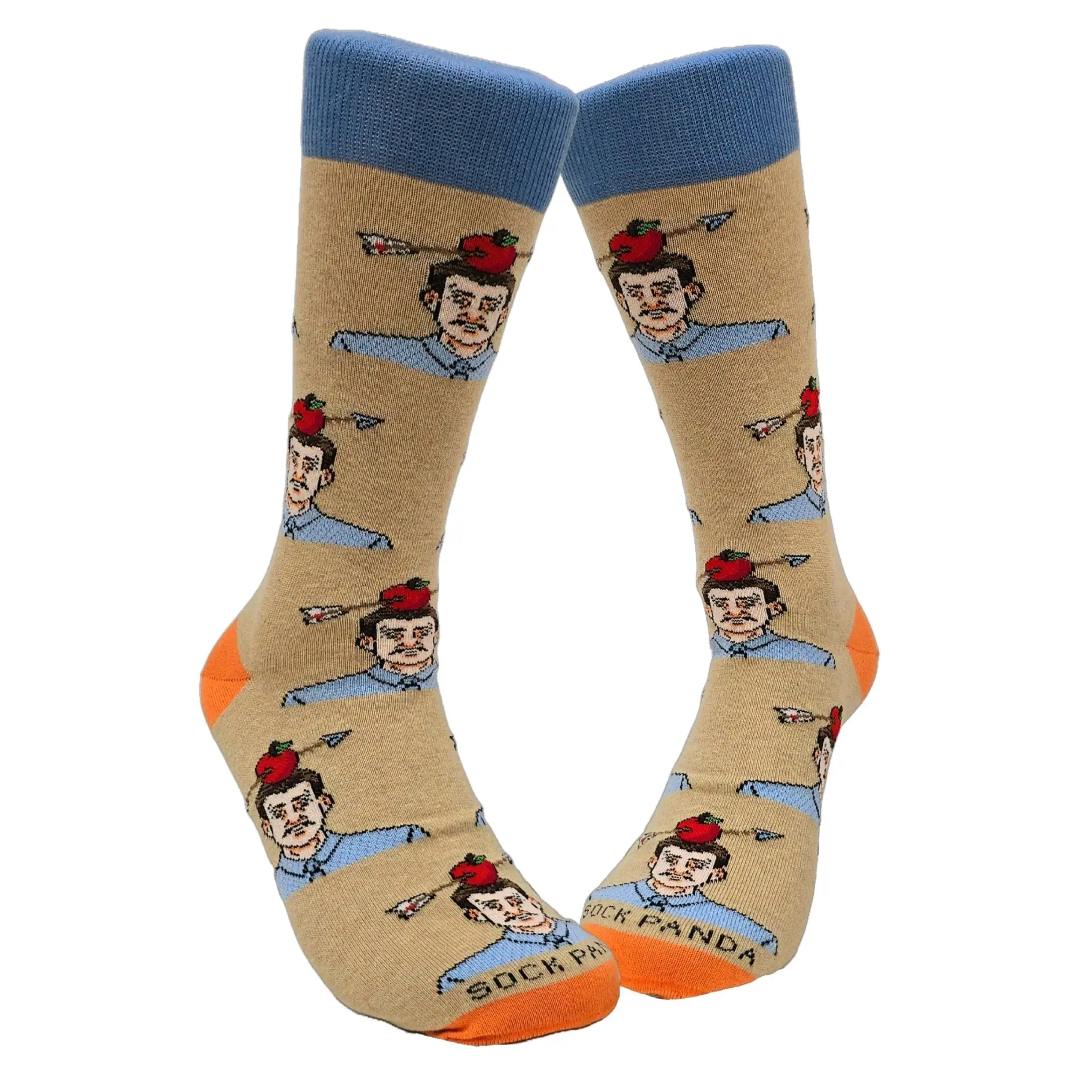 Apple Arrow Shot Socks from the Sock Panda (Adult Large - Shoe Sizes 8-13) Spandex Cotton