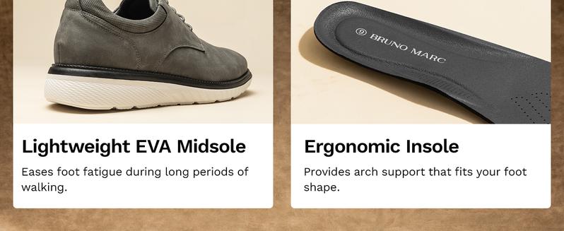 Bruno Marc Men's Crossflex Casual Dress Shoes Oxford Sneakers