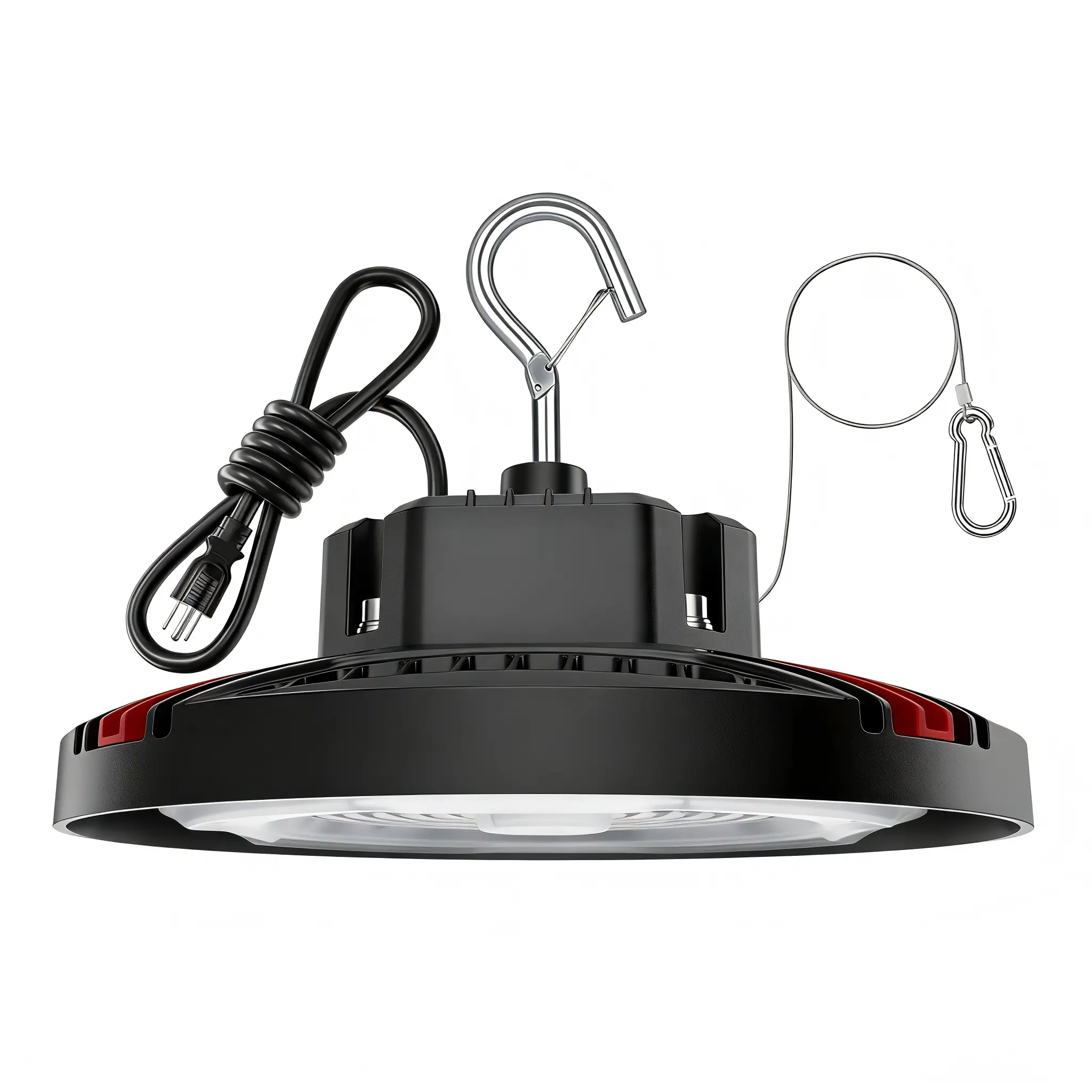 Super Bright LED UFO High Bay Light - 24000LM, 5000K Daylight, 700W MH/HPS Equivalent, IP65 Durable Waterproof Aluminum Outdoor Fixture with US Plug & 6 ft Cord for Warehouse, Shop, Garage