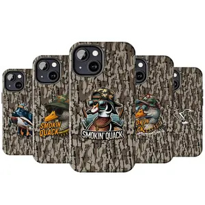 Camouflage Duck Hunting Phone Case, Ol School Waterfowl Camo, Smokin Quack Cover For iphone 17 pro case 16 max plus air 15 14 13 & For Samsung Galaxy S25 S24 Ultra Galaxy A15 A16 5G, Unique Accessories, Hunting Gifts, Durable, Outdoors