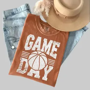 Basketball Game Day T-Shirt for proud moms and fans Comfort Colors, perfect for basketball season, high school or college games, showing team spirit and love for the sport.