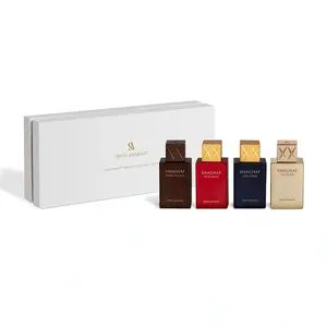 Swiss Arabian Shaghaf Mini Gift Set with Shaghaf Ahmar, Shaghaf Amber Infusion, Shaghaf Azraq, and Shaghaf Elixir, 25ML Each, 4 Bottles