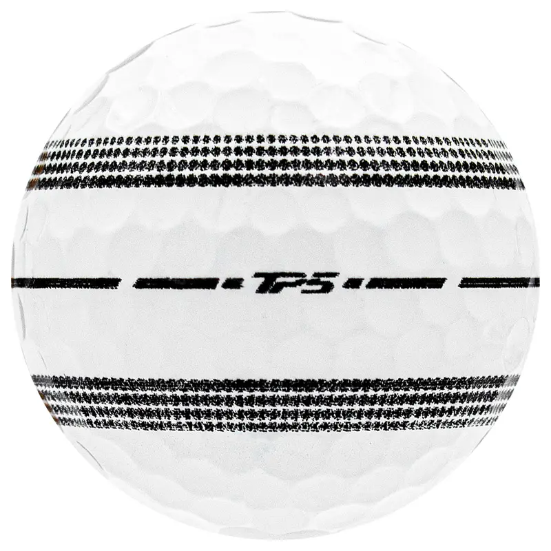 Taylormade TP5 Stripe Golf Balls, Near Mint Condition | 5-Layer Tour Performance Golf Gear with Visual Alignment and Soft Feel, Golf Supply, Distance Control