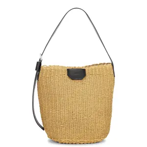 ALLSAINTS Alba Paper Shoulder Bag in Biscuit Brown