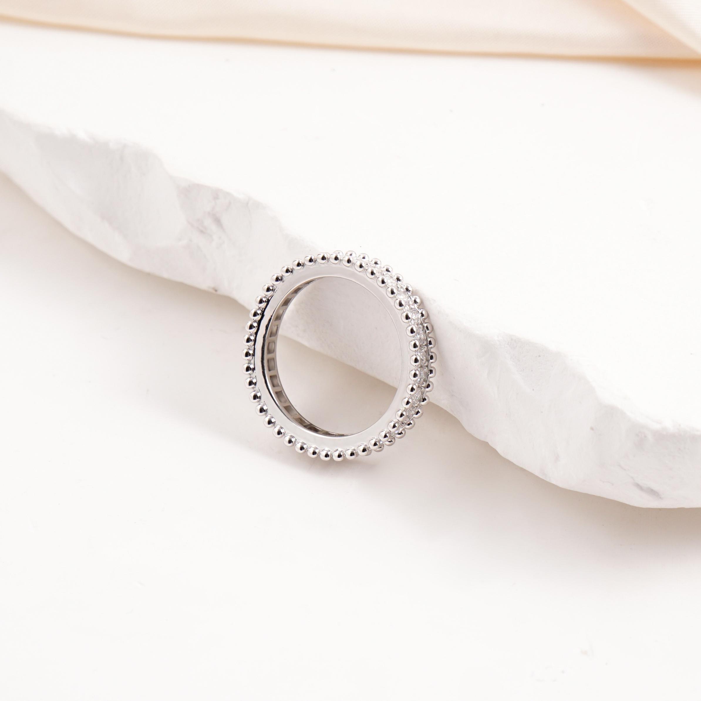 Delzzad Luxury Full Eternity Ring Band Stacking Ring Wedding Ring Synthetic Moissanite Ring Jewelry S925 Perfect Birthday Engagement Wedding Anniversary Christmas Gift