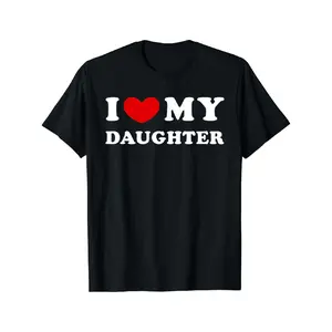 Soft Cotton Short-Sleeved Shirt I Love My Daughter, I Heart My Daughter T-Shirt