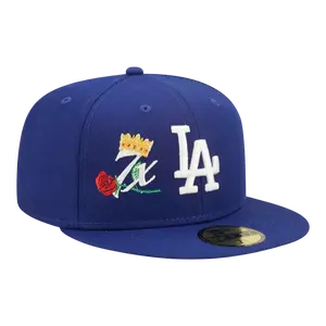 New Era Los Angeles Dodgers Crown Champs WS Fitted Hat Blue Men Fitted Hat