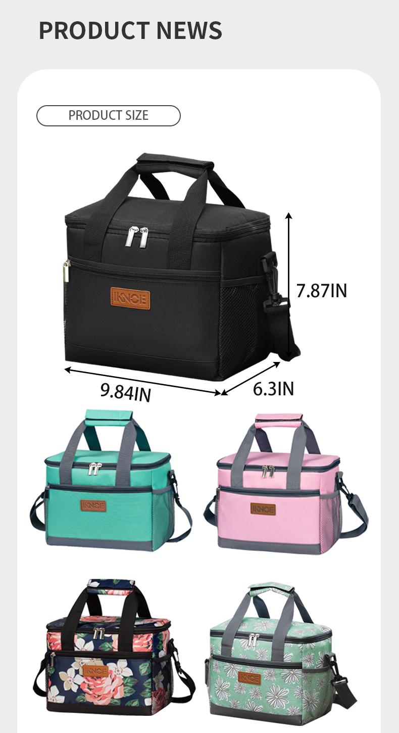 Lunch Box for Women Men,Reusable Insulated Lunch Tote,Large Leakproof Cute Lunch Cooler with High Capacity for Work,Picnic,Camping,Thermal Bag Travel Essentials