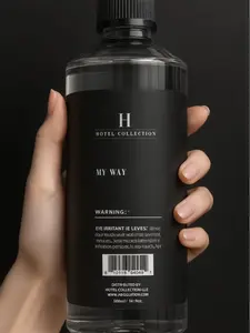 Hotel Collection 'My Way' Fragrance Oil (500ml) - Luxury Aromatherapy Scent Inspired by 1 Hotel with Notes of Leather, Sandalwood, & Oud Wood - 500ML Diffuser Oil for Home & Office Lavender Perfume | Room Aromatizer