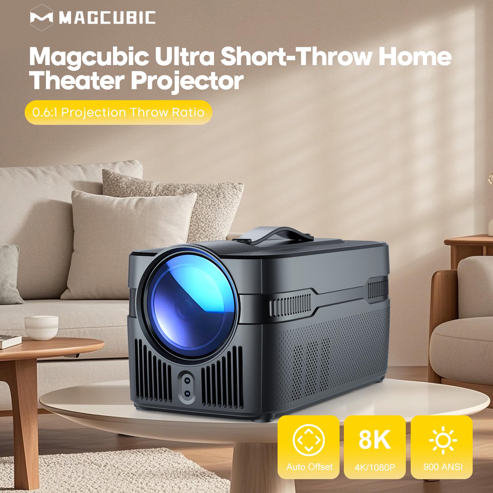 Magcubic HY450C 900ANSI Projector Auto Focus 8K Decode 0.6:1 Ultra Short Throw Full HD Native 1080P Auto Offset WiFi6 BT5.4 Built-in Daul 5W HiFi Speaker Auto Keystone Correction Home Theater Magcubic HY450C 900ANSI Projector Auto Focus 8K Decode 0.6:1 Ultra Short Throw Full HD Native 1080P Auto Offset WiFi6 BT5.4 Built-in Daul 5W HiFi Speaker Auto Keystone Correction Home Theater
