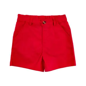 Red Standard Shorts - Classic Boys Button Front Short