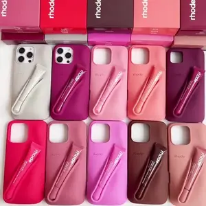 Makeup Phone Case with Lip Holder for iPhone | Cute Silicone Case for Girls