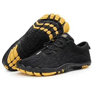 HIITAVE New Men's 5 Wide Toes Barefoot Water Shoes Outdoor Breathable Quick-Drying River Shoes Suitable for Beaches, Surfing, and Creeks