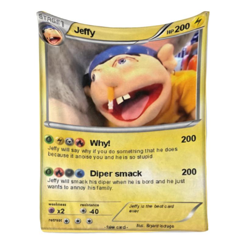 Sml Jeffy's uniquely printed flannel microfiber blanket is suitable for all seasons and can be used as sofa or office bedding, making it a great gift for fans.