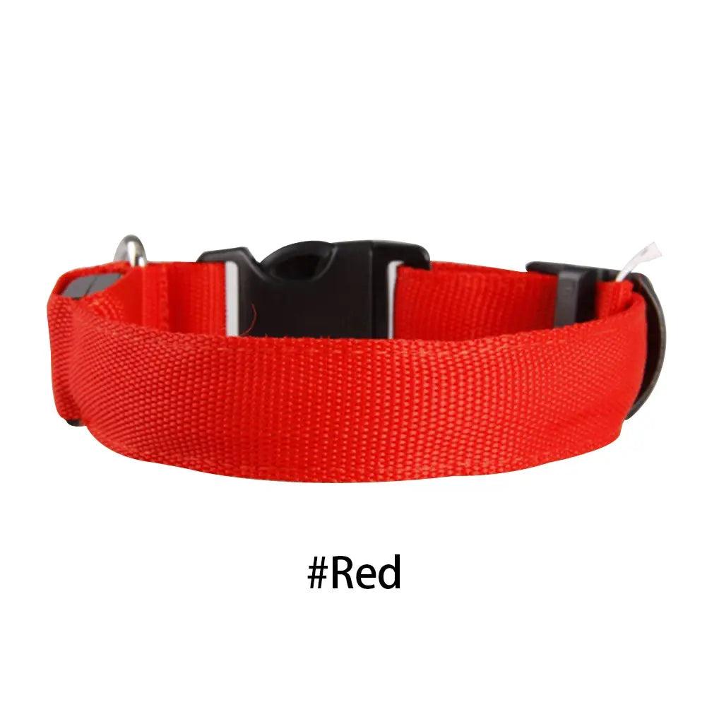 RoSide Safety Dog Collar Glowing Up Anti-Lost Pet Product for Small Dogs & Cats with Steady, Fast Flashing & Slow Flashing Modes and Colorful Options Adjustable Collar for Outings reflective cat pet travel small medium pull harness