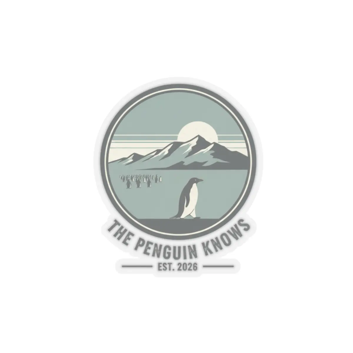 The Penguin Knows Nihilistic Penguin Meme Sticker – Funny Existential Decal