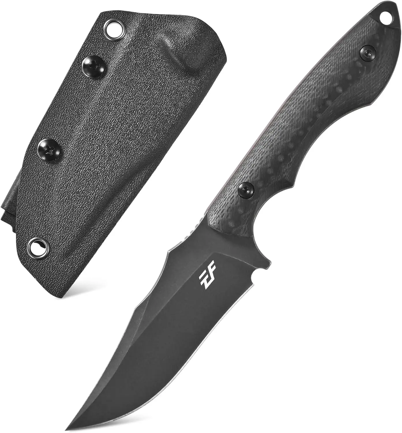 Eafengrow EF172 Fixed Blade Knife 14C28N Stainless Steel Micarta Handle Full Tang EDC Outdoor Camping Utility Knife with Kydex Sheath