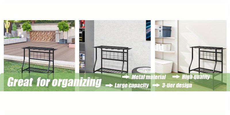 Garden Tool Organizer Holder Heavy Duty Steel Rack Up to 60 Long Handled Tools for Garage Shed Outdoor Garden Yard, Standing Shelf Garden Tool Organizer Holder Heavy Duty Steel Rack Up to 60 Long Handled Tools for Garage Shed Outdoor Garden Yard, Standing Shelf