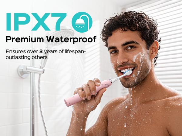 COSLUS C30 Sonic Electric Whitening Toothbrush,41,000 VPM,Rechargeable Electric Toothbrush-5 Modes & 3 Intensities, Gum Care, 4 Brush Heads (2W+2U),  Portable for Travel, Daily Oral Cleansing