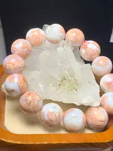 pink agate  biger size natural high-quality crystal bracelets//sphere Men's Stone Beaded Bracelets Set og rainbow quartz Bulk Crystal Heart Shapes cotton candy skull sculptures rock