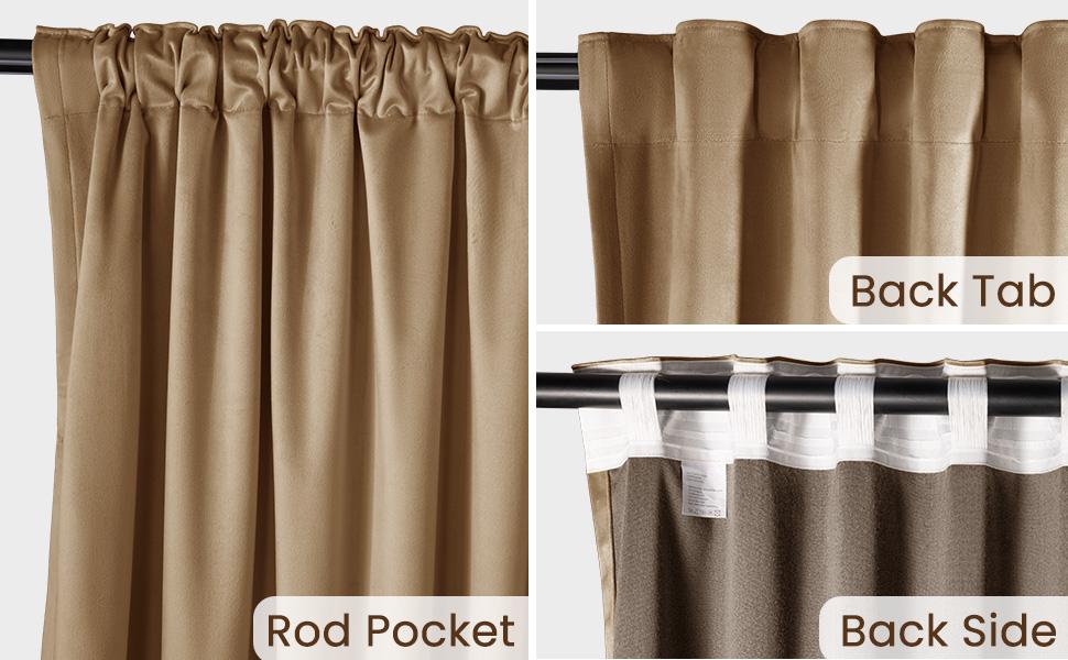Shilucheng Velvet Blackout Curtains 2 Panels 52"W x 84"L, Thermal Insulated Room Darkening Drapes, Noise Reducing Energy Saving for Living Room Bedroom, Rod Pocket & Back Tab Shilucheng Velvet Blackout Curtains 2 Panels 52"W x 84"L, Thermal Insulated Room Darkening Drapes, Noise Reducing Energy Saving for Living Room Bedroom, Rod Pocket & Back Tab